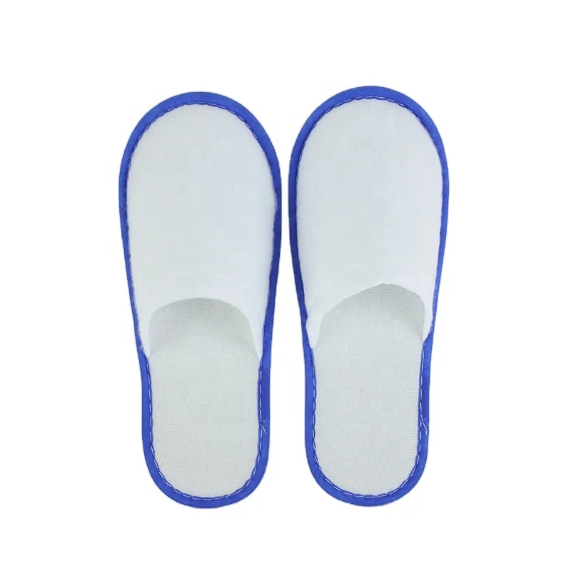 Factory Wholesale Low Price Indoor Bathroom Sandals Napped Fabric Adult White Bathroom Hotel Disposable Slippers For Colombia
