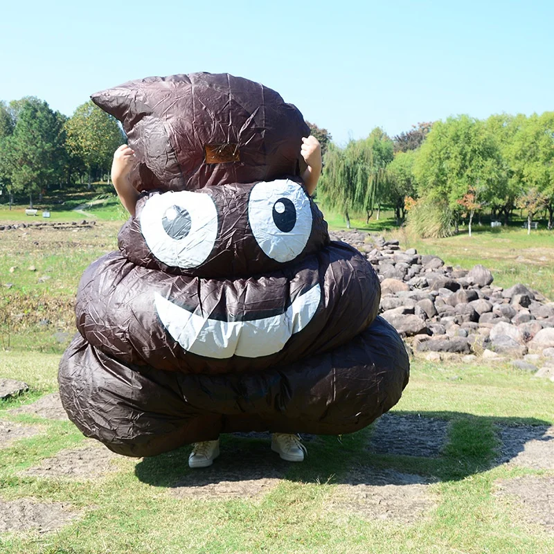 hot kids adults cosplay halloween party jumpsuit costumes inflatable Funny poop anime fancy dress clothing