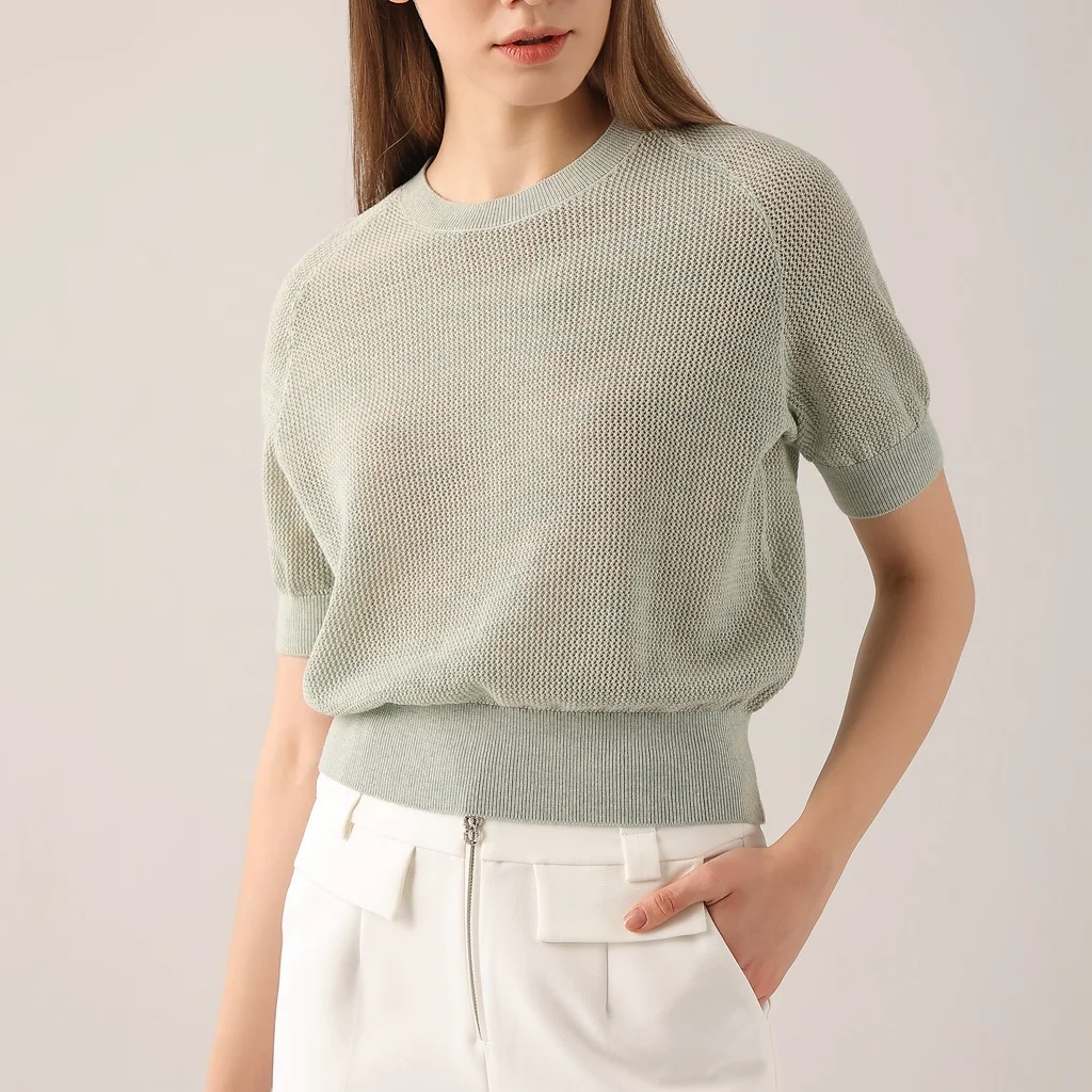 OEM&ODM Factory Custom Summer Knitwear Women Loose Plus Size Sweater Casual Ladies Tops Minimalist Customized Summer Dress 30pcs