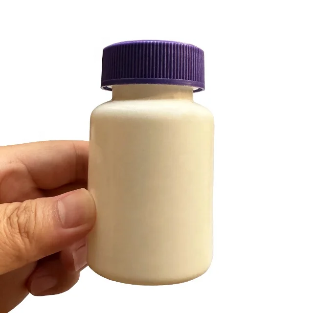 Manufacturer  PET pill bottle with black crc lid  matte white plastic capsule bottles