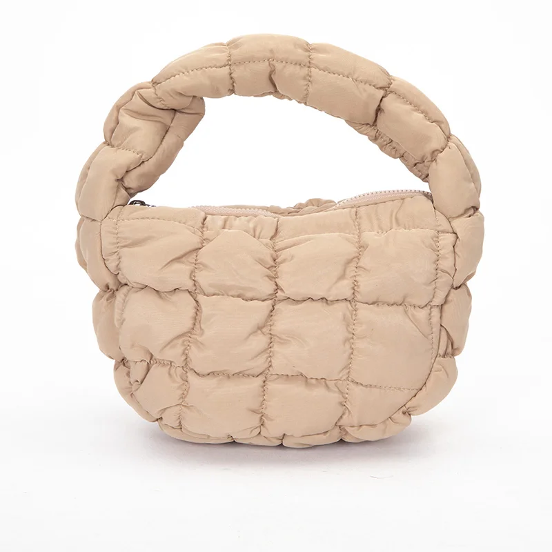 Small MOQ Wholesale Custom Mini Cloud Bubbles Purse Fashion Ladies Vegan Handbag Soft Colorful Women Quilted Clutch Hand bag