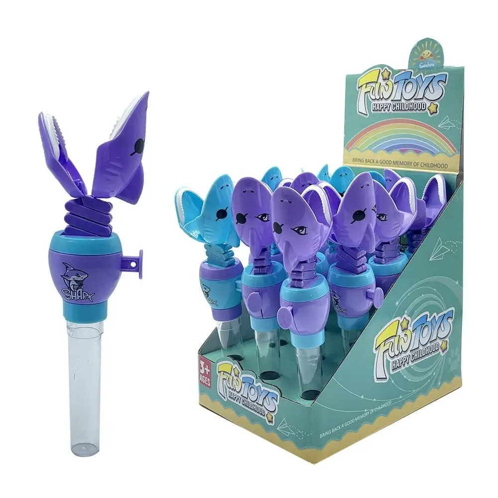 Promotional toys telescopic shark head  fill In candy underwater world toy candy