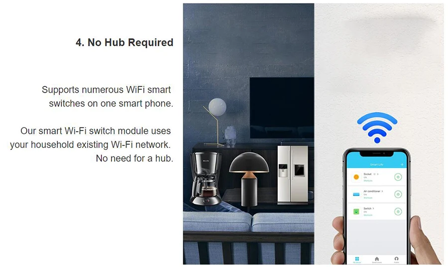 Умный автоматический выключатель tuya с поддержкой Wi-Fi и таймером дистанционное управление через приложение Голосовое alexa/google assistant 10