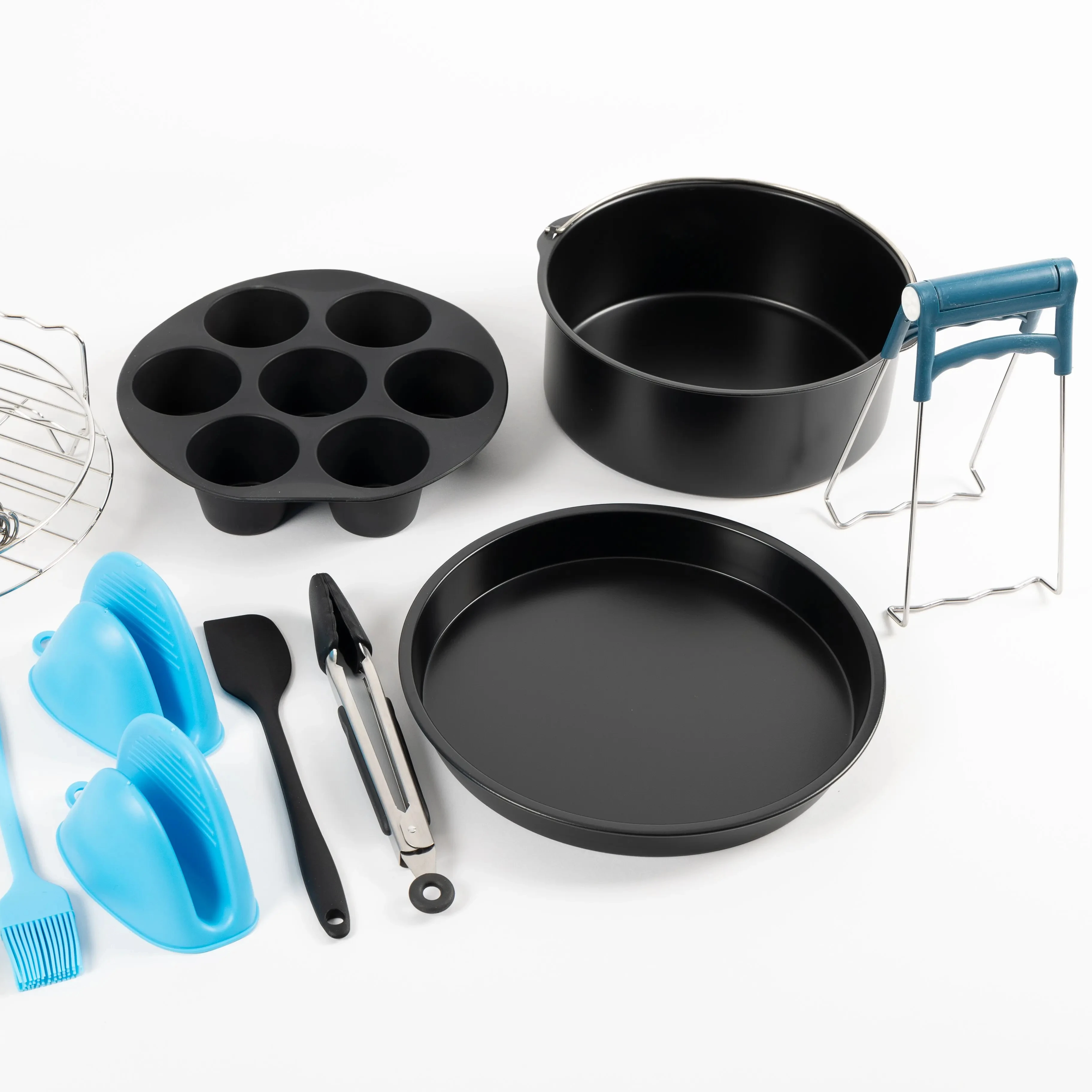 Многофункциональный набор для фритюрницы, силиконовая сковорода для пиццы, двойной гриль, набор аксессуаров для фритюрницы