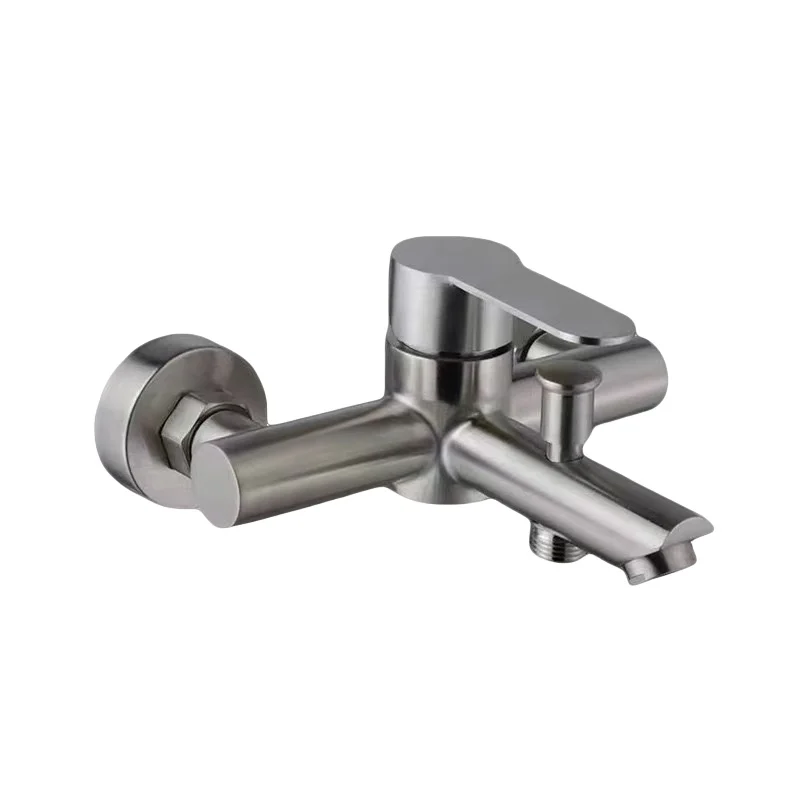 Popular Wall Mounted SUS304 Brushed Bathroom Shower Faucet Hot Sale Cold And Hot Water Bathtub Mixer Tap