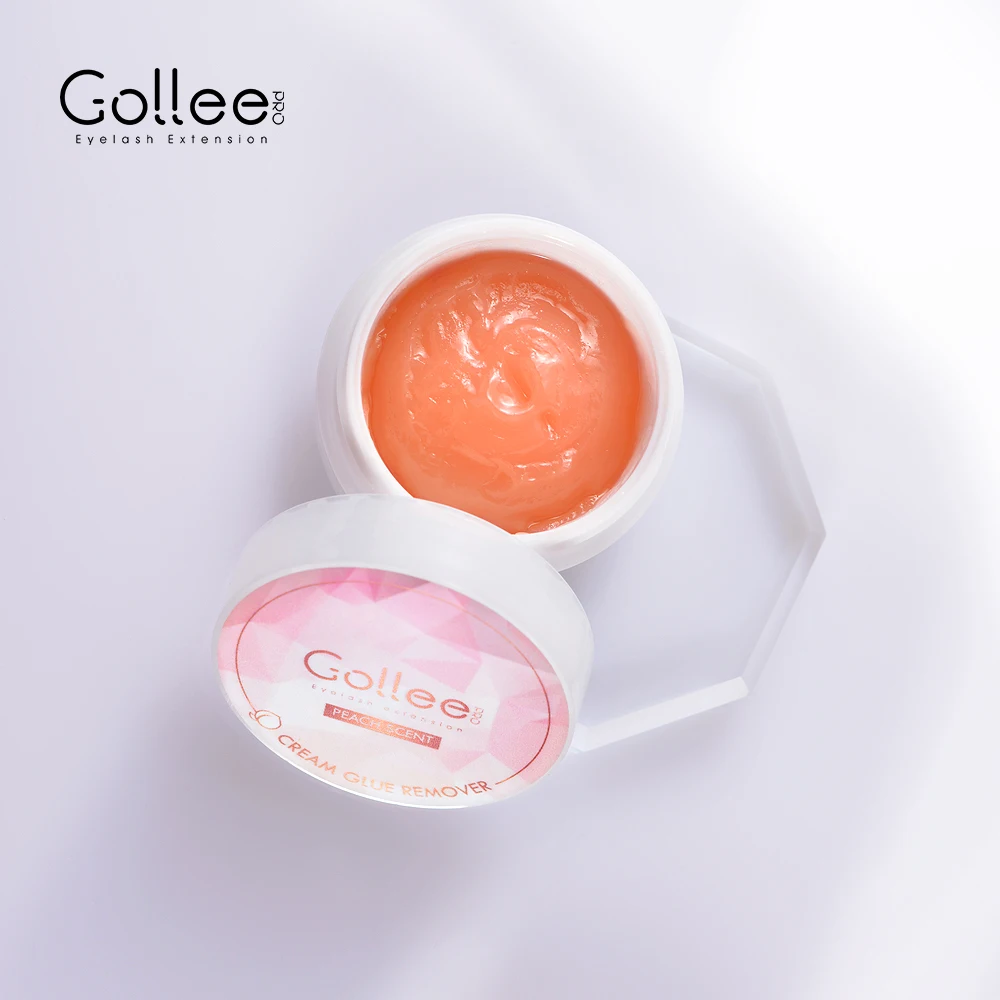 Gollee Peach Scented Removable Lash Private Label False Cream Remover For Eyelash Extension Eyelash Glue Eyelash Remover