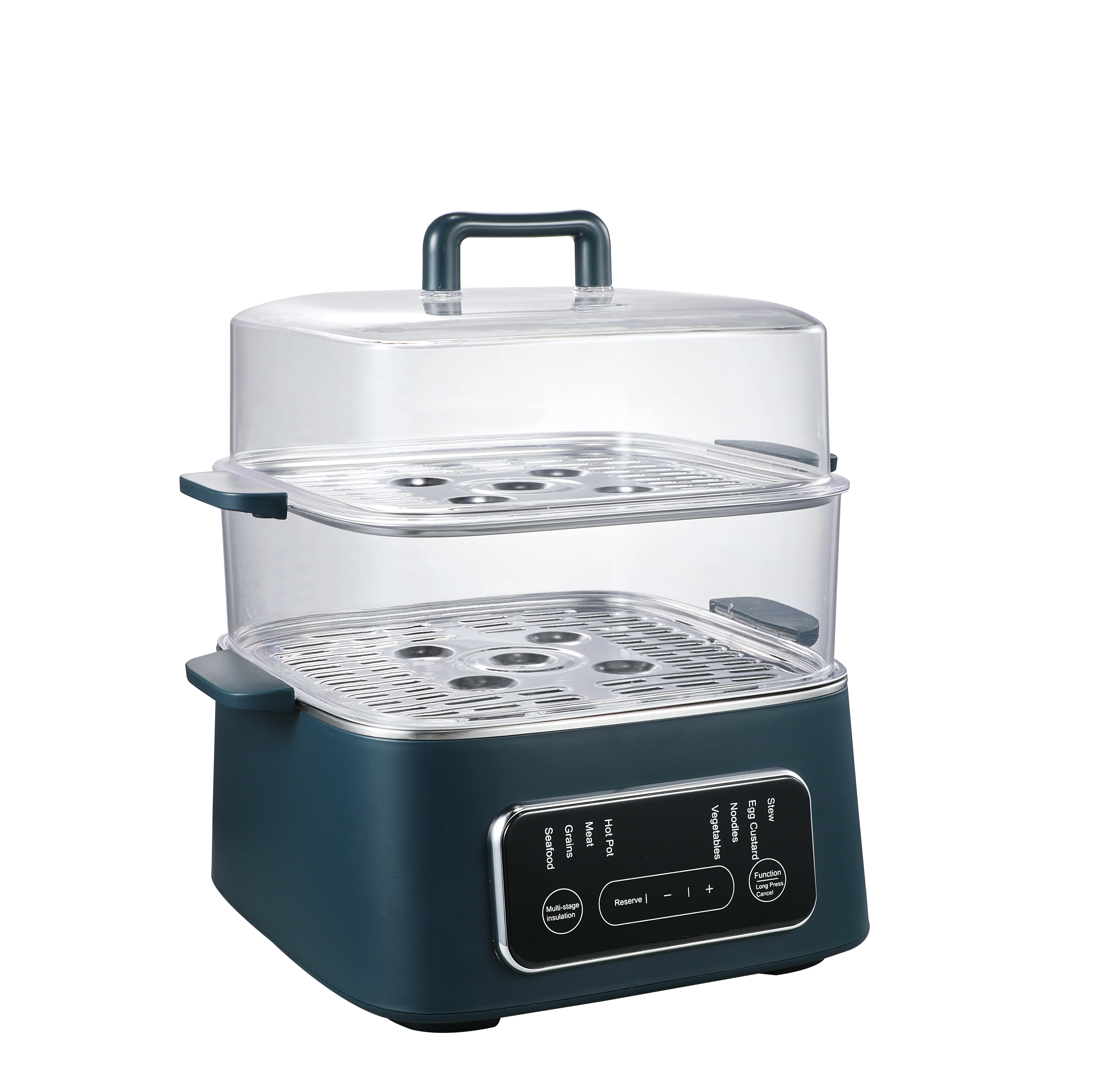 small electrical appliance 2.5L multi-layers slow stew pot multi color body with visual lid