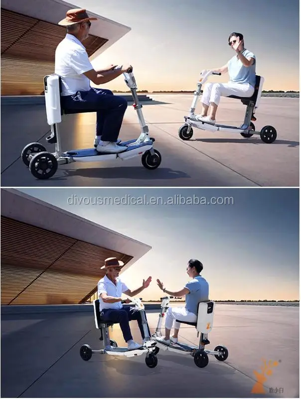 new fashion folding three-wheel electric scooter lithium battery can be carried on the plane