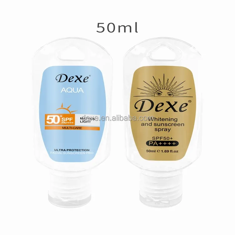 Dexe Hot Sale Natural Sun Protection Organic OEM Herbal Korean Sunscreen Cream SPF 50 Moisturizer Sunblock For All Skin