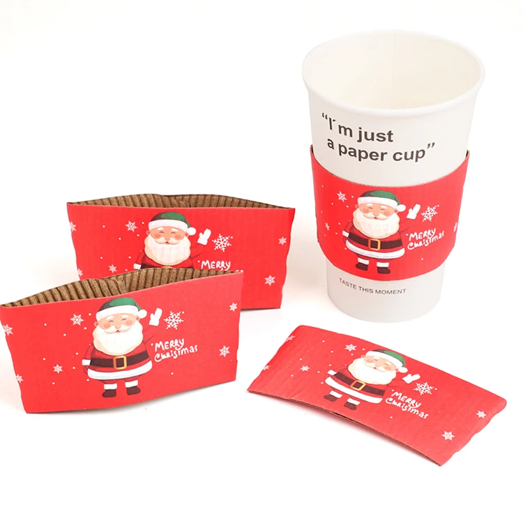 custom printed disposable eco hot and cold die cut coffee  cupsleeve with your own logo