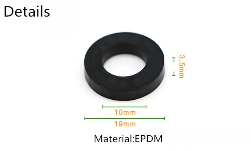 50PCS EPDM Seals Flat Gasket O-ring Grommet Sprayer Nozzle Sealing Washers Rubber Accessories for RC Plant UAV Drone