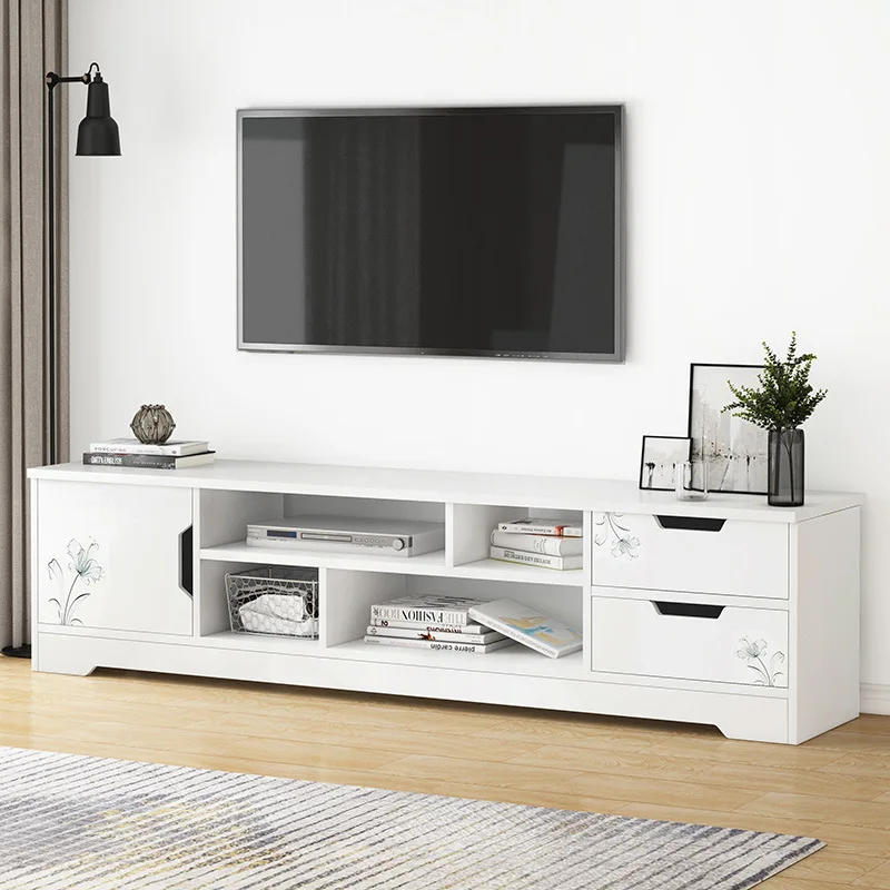 Modern minimalist living room bedroom small apartment simple Nordic TV cabinet coffee table combination set