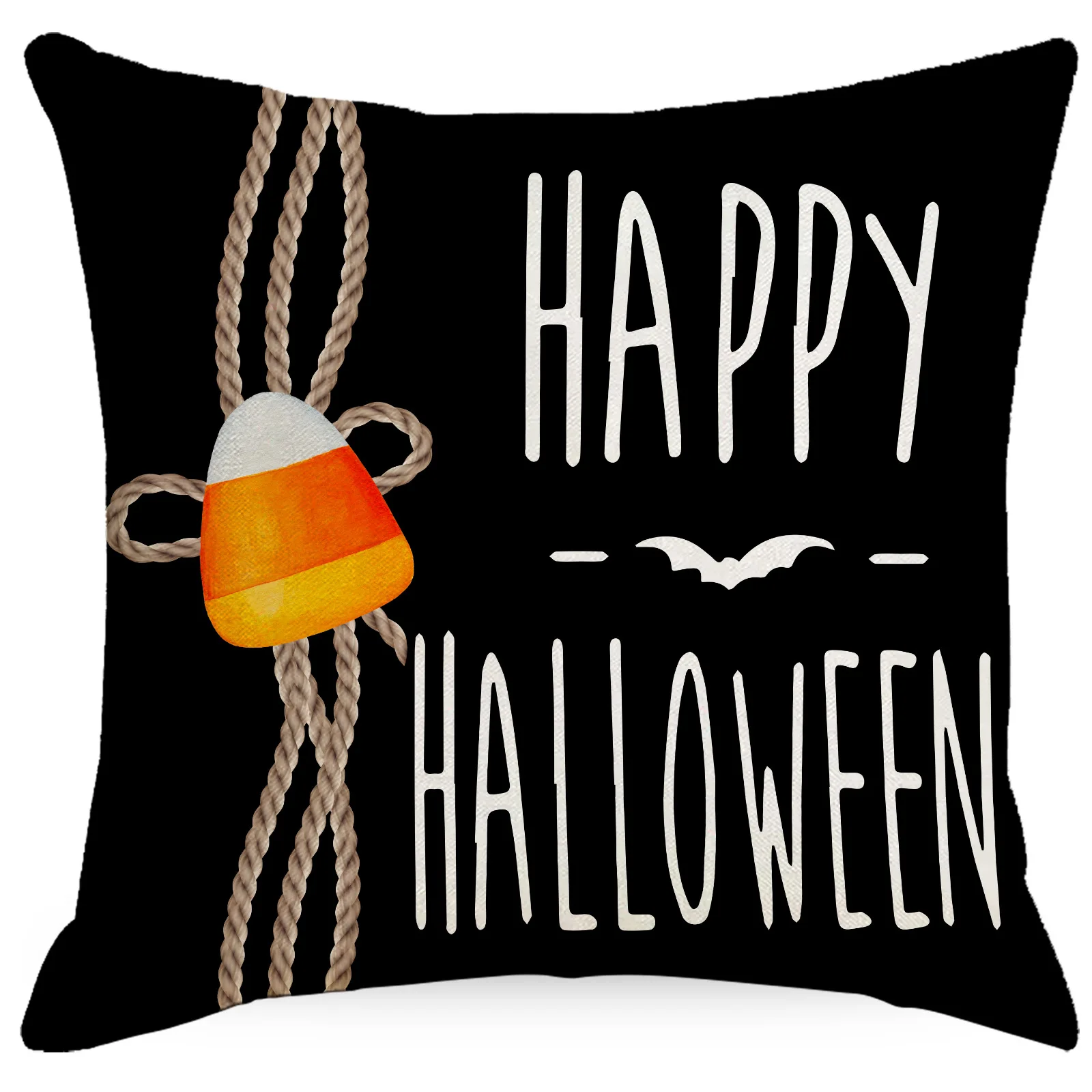 Halloween Spirits Decorations Pumpkin Accent Cushion Cases Standard Sofa Throw Pillow Block Printing Halloween Pillow Covers