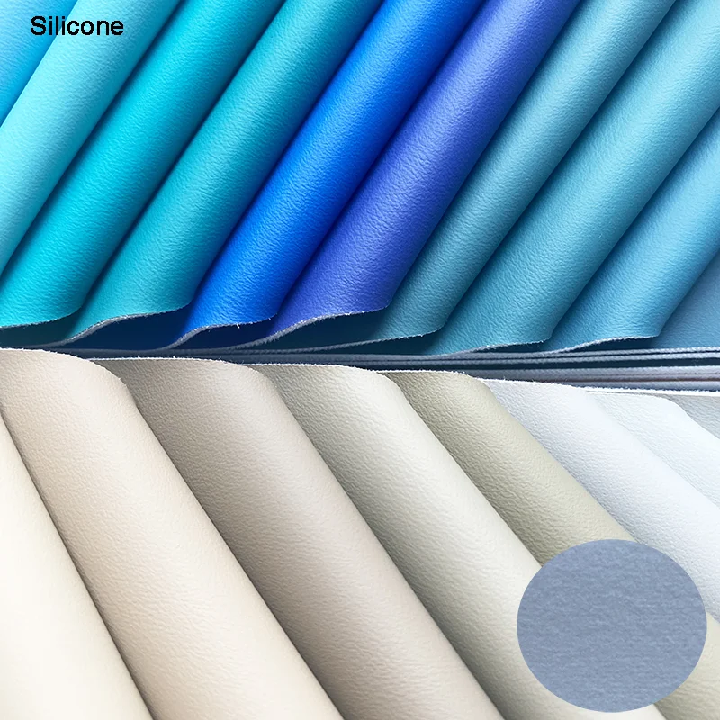 Eco Plain fabric solvent free silicone stain resistance PU faux leather for sofa chair furniture upholstery Baby mat