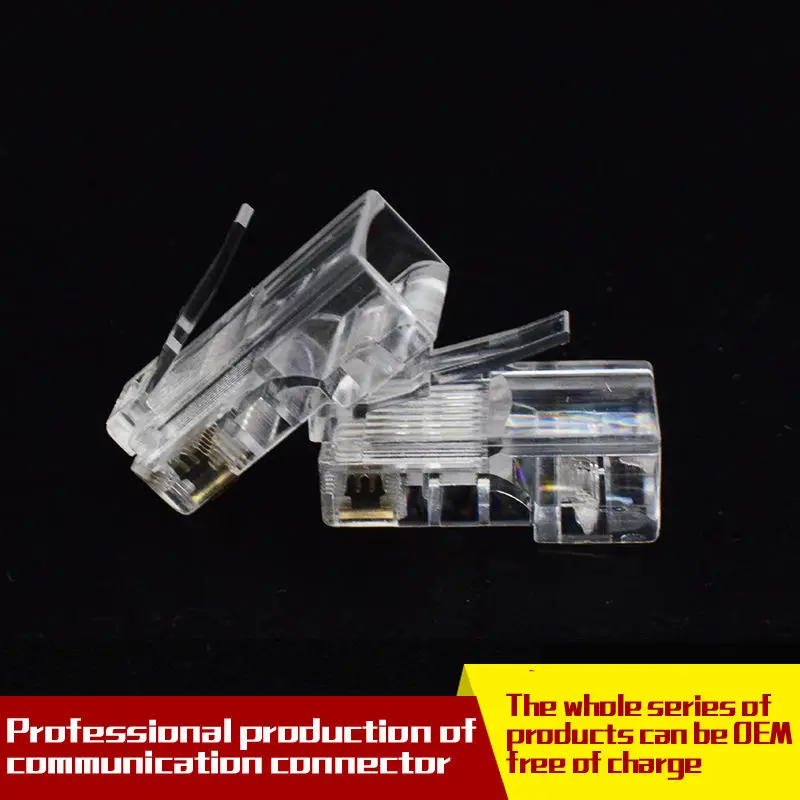 100pcs/Unit Ethernet Rj45 Connector 8p8c Cat5e Cat6 Keystone Jack Rj45 Module Connector Cat6 Metal Rj45 Waterproof Connector