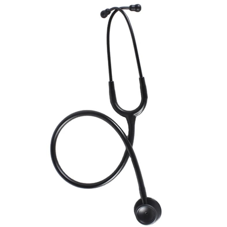 Прямая поставка с завода, черный стетоскоп из нержавеющей стали с двойной головкой