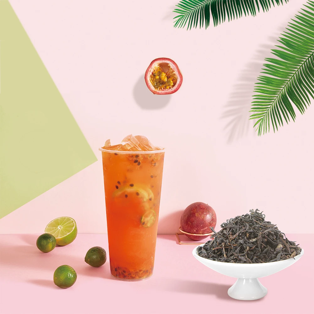 
Taiwan Boba Reusable Milk Tea Plastic Bag Packing Lychee Passion Fruit Black Tea Bubble Tea 
