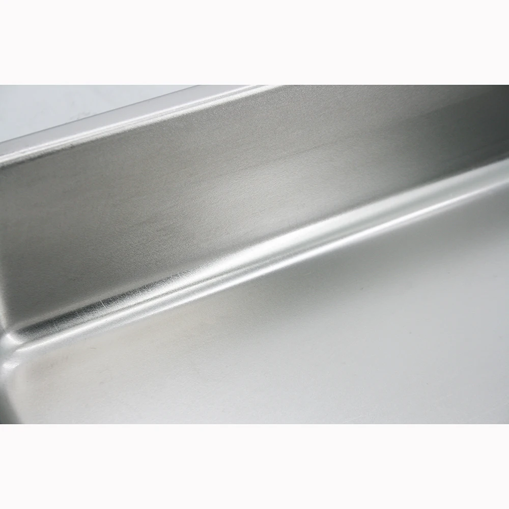 Прямоугольный поднос для еды из нержавеющей