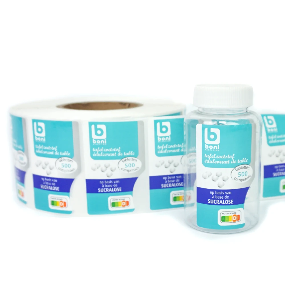 Medicine Bottle Label Custom Hot Stamping No Fading Printed Clear Gold Foil Logo Sticker Label With Logo