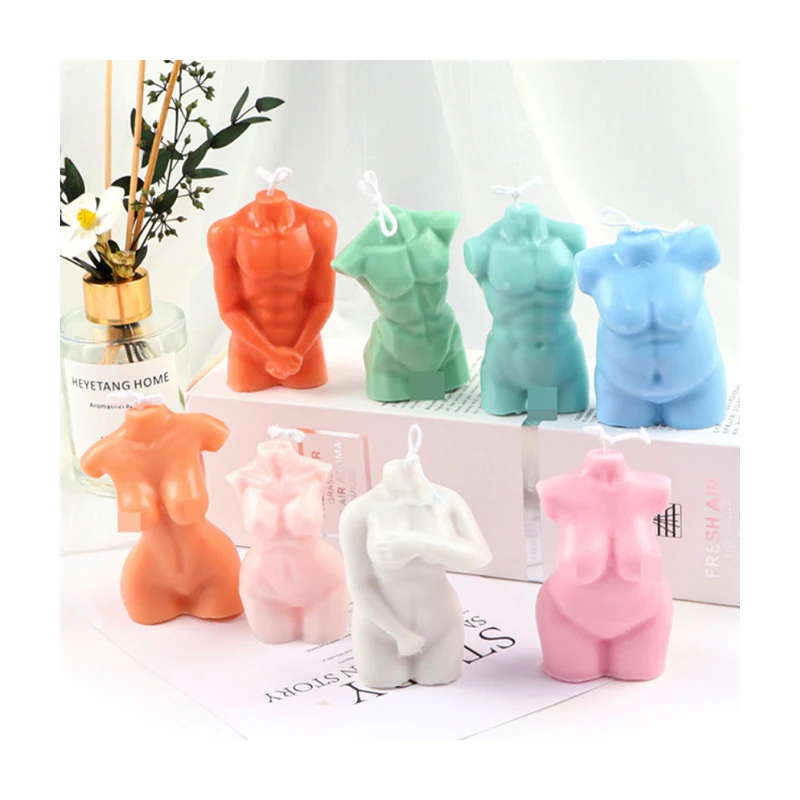 3D Body Candle Mold Silicone Wax Mould Male and Female Design Art Fragrance Candle Making Tool Kerzenform Molde De Vela