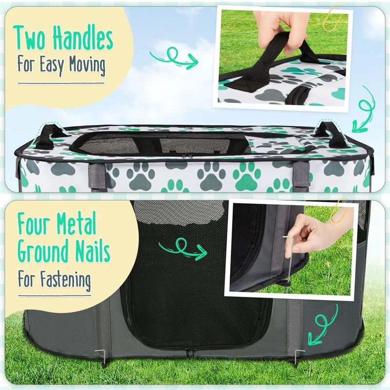 High hardness zipper pet collapsible Sports kennel tent Movable indoor outdoor dog and cat enclosure portable pet house