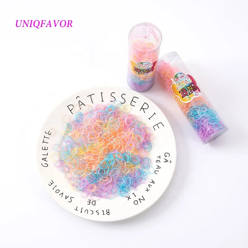 Promotion Hair Gift Cartoon Rainbow Hair Bands No Crease No Damage Strong Elastic Hair Ties Disposable Rubber band