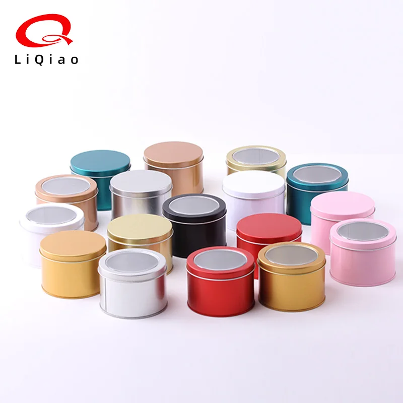 Wholesale Person Candy Tin Candy Can Round Metal Tin Cookie Container For Gift Packaging