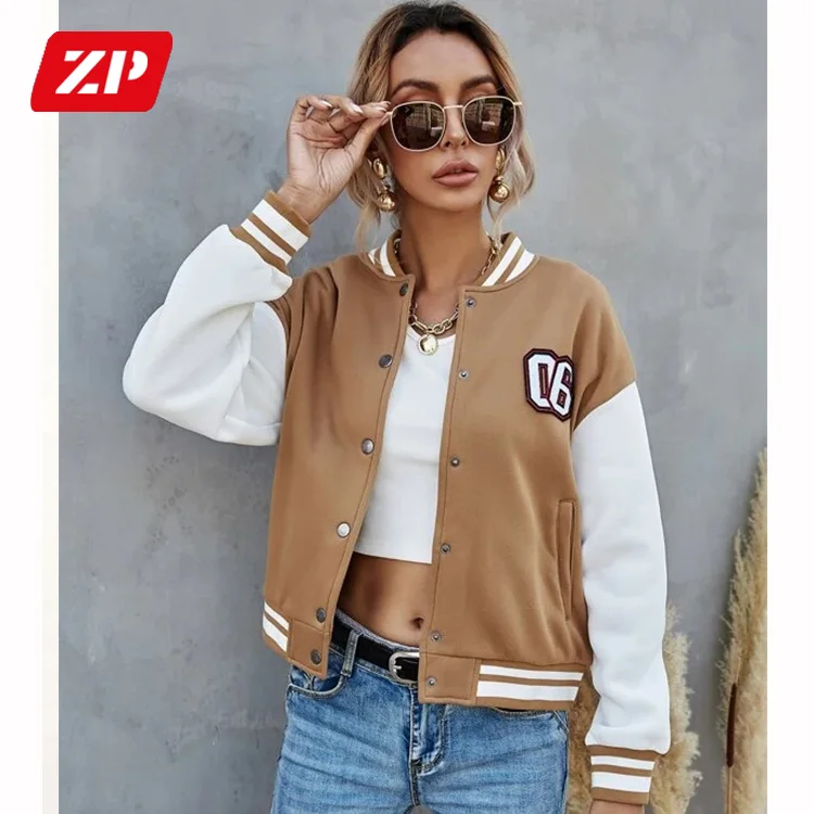 Custom double color patchwork patch embroidered  jacket for men Jacket Unisex Custom Baseball Jackets