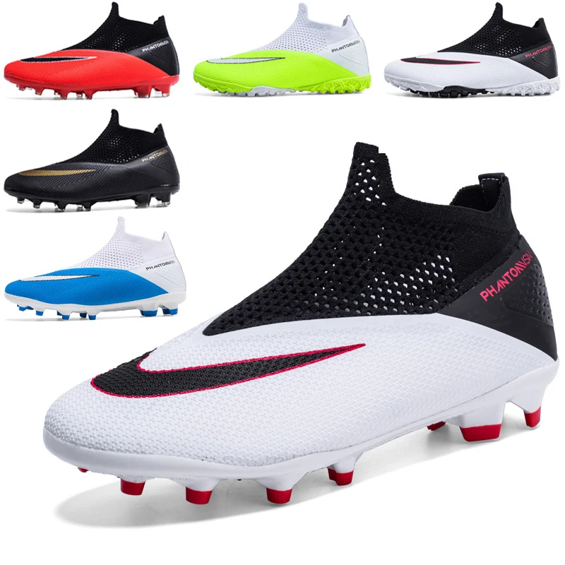 2024 New Style High Top Junior Soccer Training Shoes Professional Track And Field Cleats Football Boots For Man