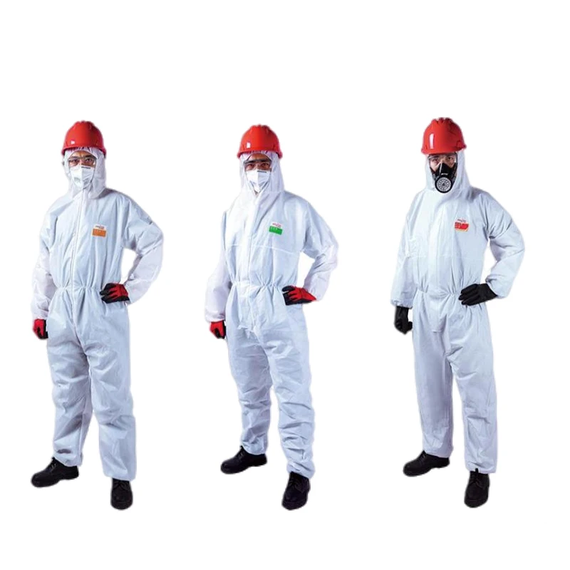 Cheap Microporous coverall type 5/6 hospital uniforms overalls for men disposable coverall work wear security protection