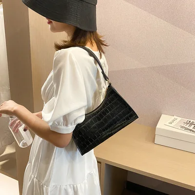 L001 Fashion Exquisite Shopping Bag Retro Casual Women Totes Shoulder Bags Female Leather Solid Color Chain Handbag for Women