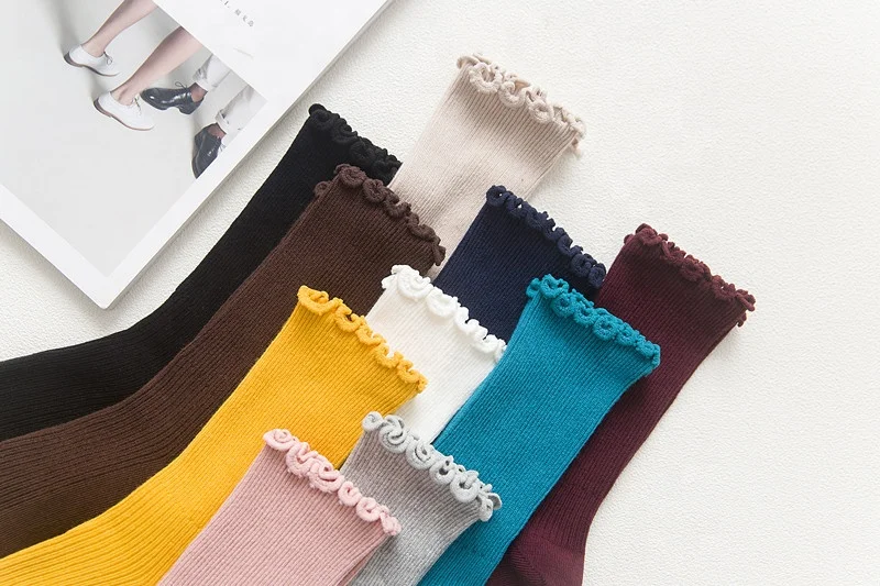 
Wholesale Soft Plain Long Socks Woman Girls Loose Slouch Socks 
