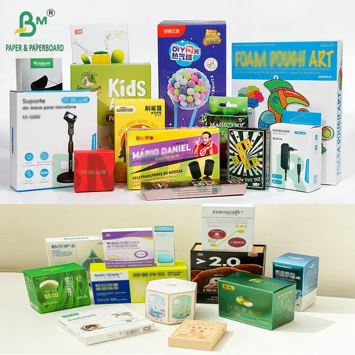 C1S White Top Grey Back 300gsm 350gsm Duplex Board For Packaging Boxes Offset Printing