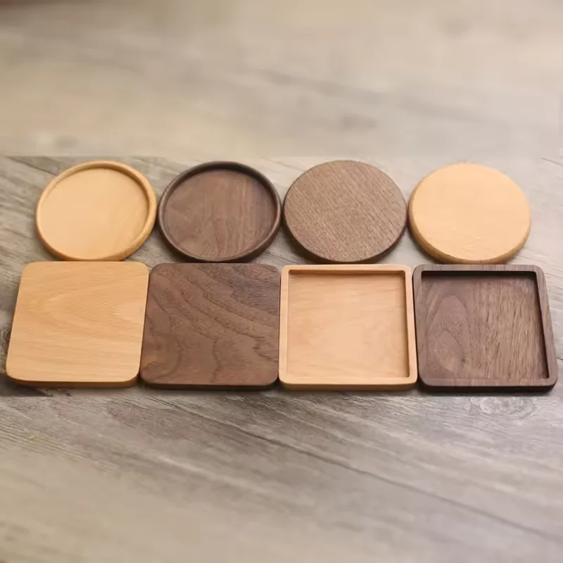 Free Samples Custom Coffee Blank Pallet Cup Mat Sublimation Coasters for Drink Square Wood Coaster