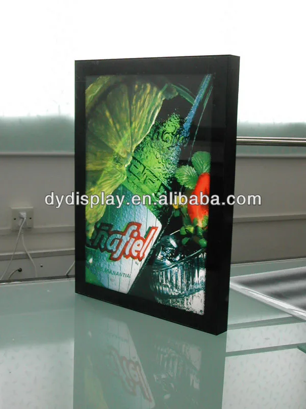 Led slim light boxes picture frame 25/32mm profile advertising light box