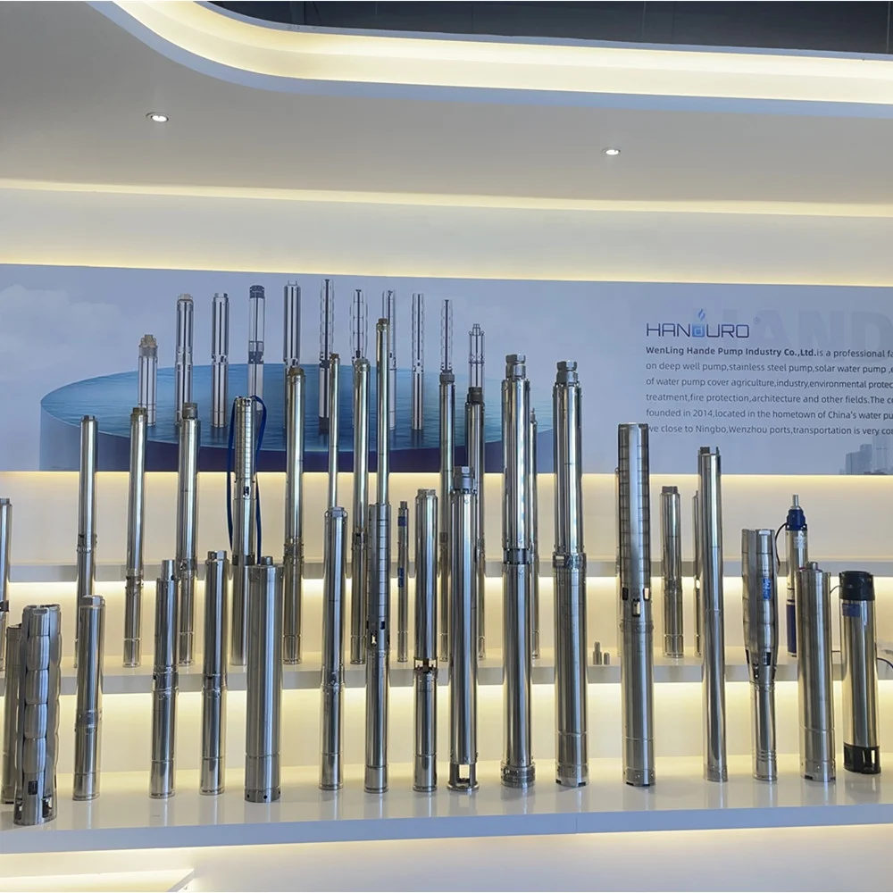 Handuro 6inch stainless Hybrid power Solar Power Submersible Dc Borehole Deep Well Water Pump Price For Agriculture