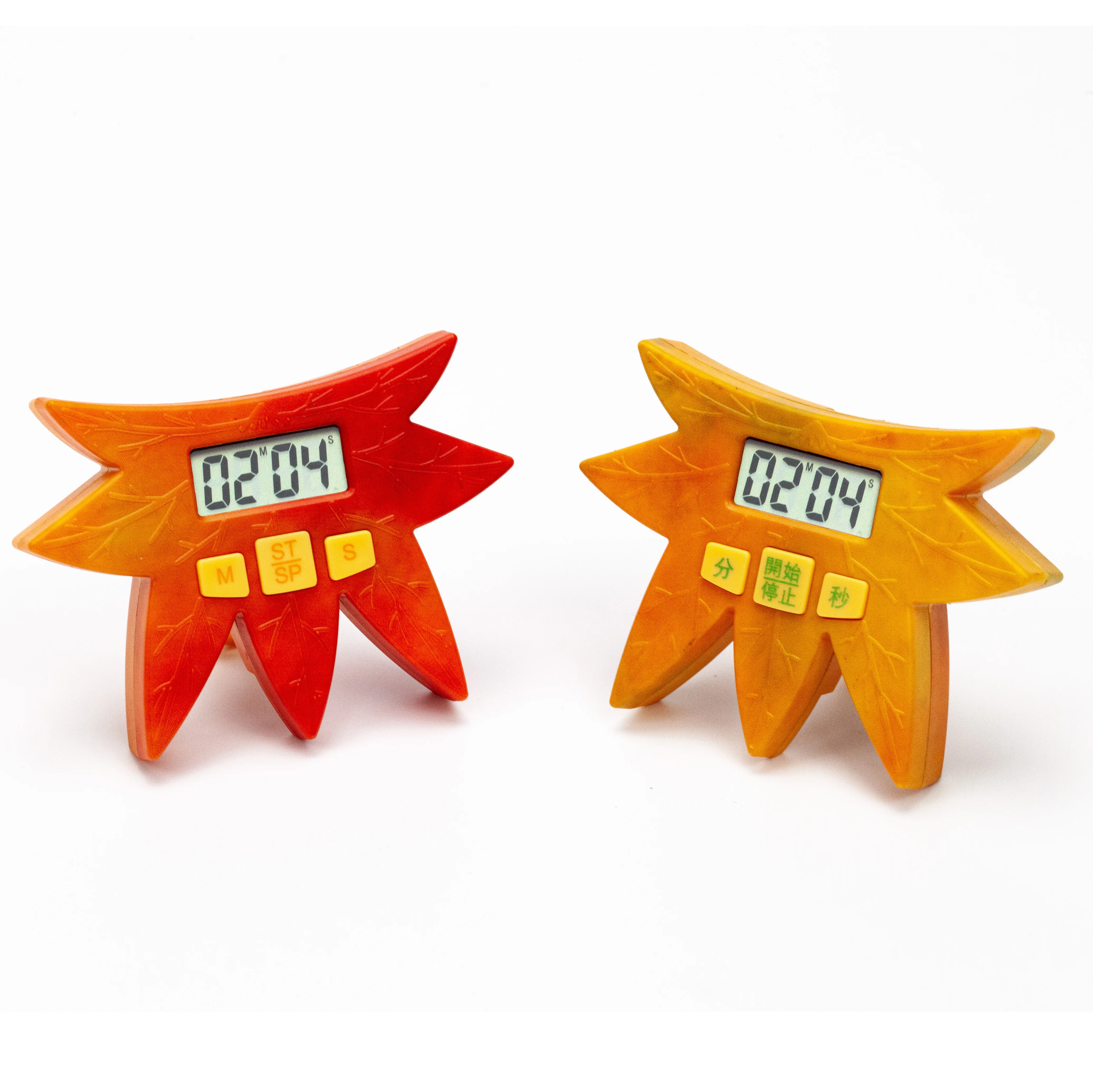 Electronic timer with maple leaf shape, magnetic suction, standing and portable promotion mini small cute digital timer