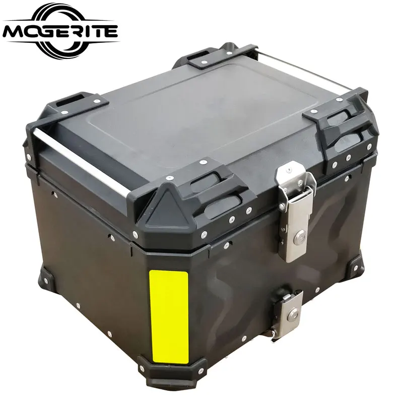 Мотоцикл большой емкости Алюминиевый задний ящик ударопрочный и водонепроницаемый алюминиевый ящик 55Л большой емкости черный