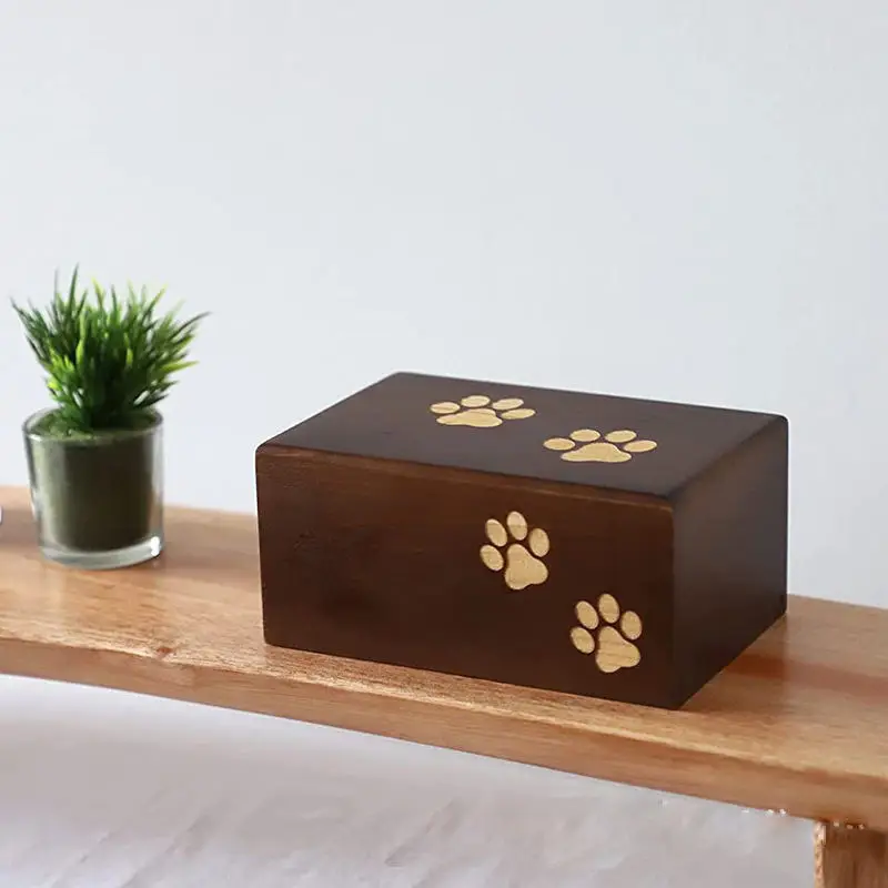 urna para mascotas wholesale decorative cremation urns custom animal pet ash box pet memorial wooden pet urns for dogs ashes