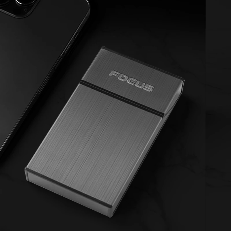 Slim Aluminum Cigarette holder storage cigarette case  for whole pack king size cigarette