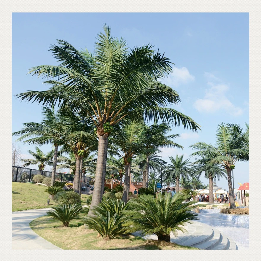 Mall Square Swimming Pool Decorative Landscape Artifical Tropical Plants Plastic Giant Artifical Palm Tree
