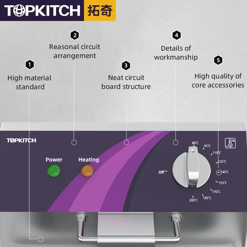 Topkitch Brand OEM ODM Factory Made Nice Cooking Experience Industrial Kitchen Equipment Onion Fryer