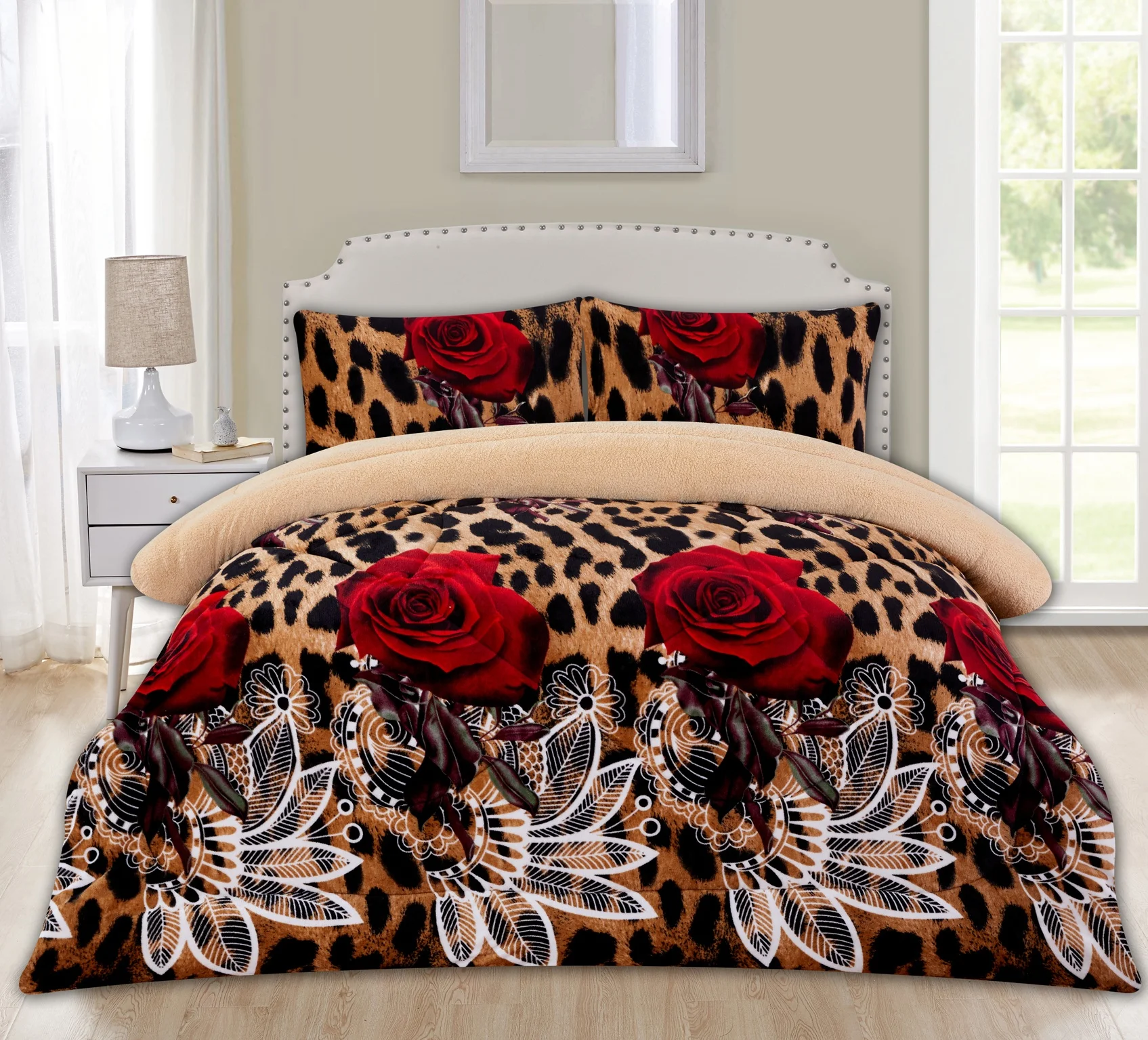 Factory Hot Sale Luxury  Royal quality Comfort Borrego Flannel bed Set