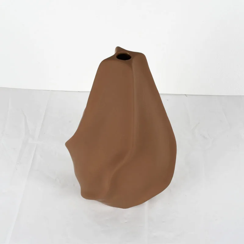 Hot Selling Decoration Office Desktop Living Room Flower Vase Ceramic wavy Flower Vase