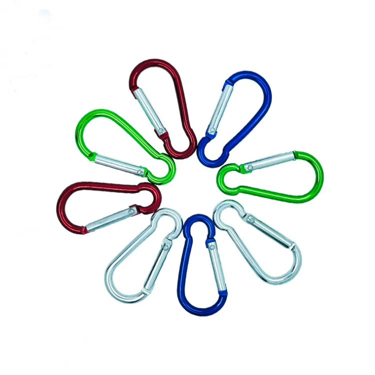 6cm Colorful calabash gourd shape aluminum carabiner clip keychain