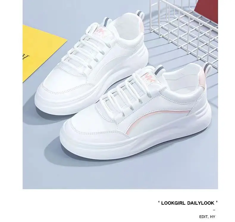 New Design Casual Woman Girl Soft White Faux Suede Shoes Simple Style Wild Student Design