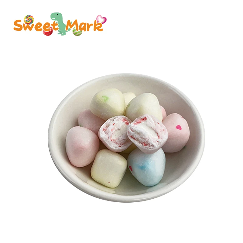 Cartoon Girl Crispy round marshmallows halal candy
