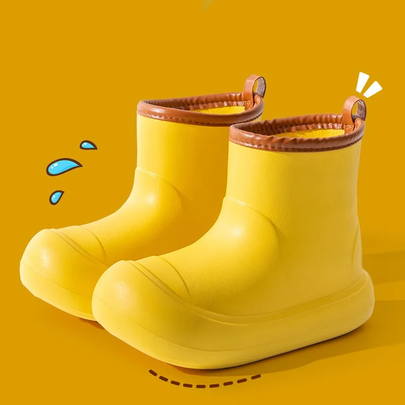 Pink Rain boots new outside wear thick bottom high top fashion non-slip waterproof rain shoes outdoor Four seasons rubber shoes