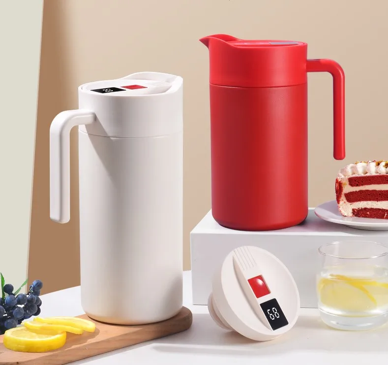 Household intelligent thermos with large capacity double layer vacuum coffee maker