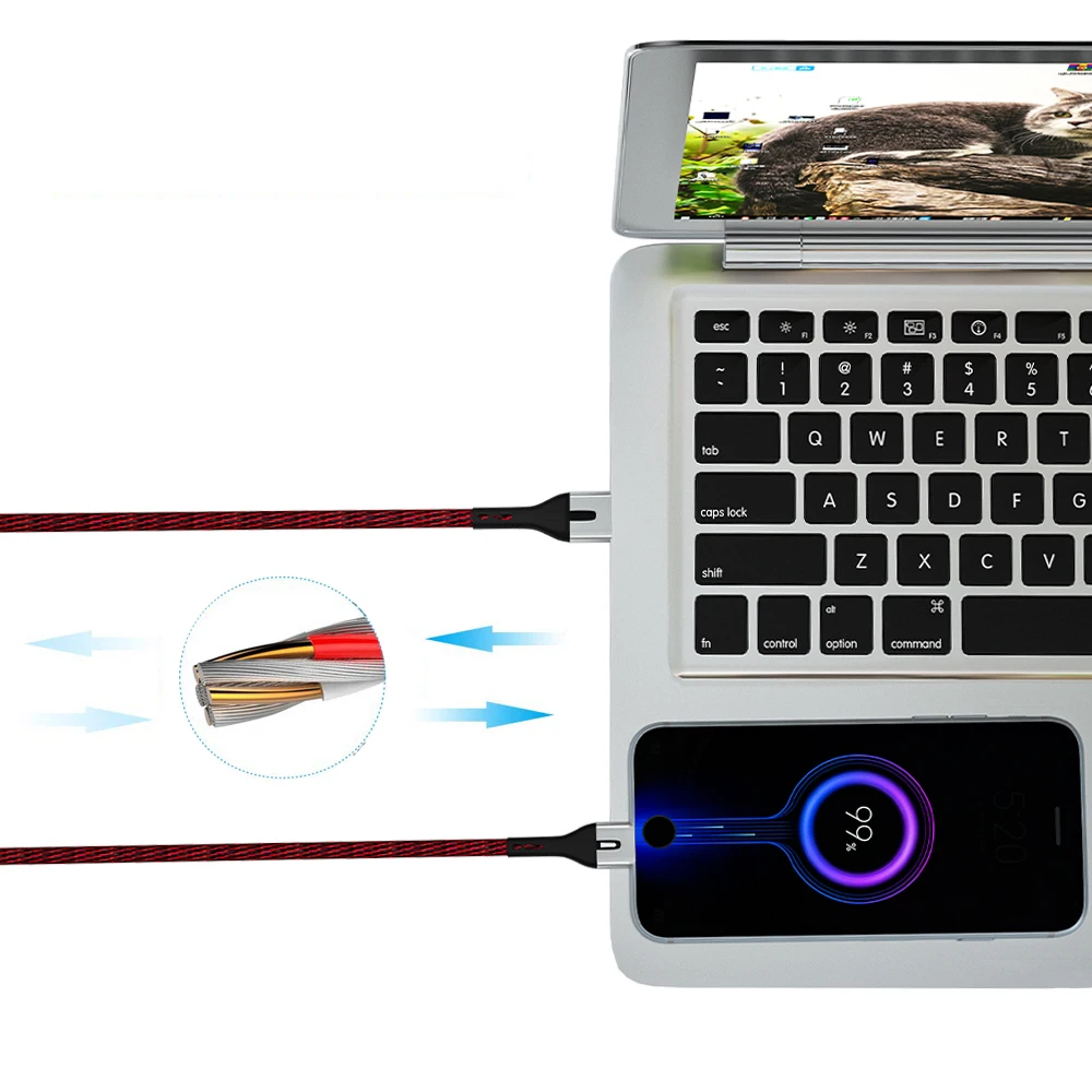 1m 1.2m 1.5m Braided Micro Usb Cable Sync Data Cable For Mobile Phone Usb Chargering Cable